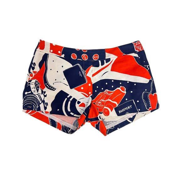Kate Spade Passport Camera Print Womens Shorts Size 6 - Picture 1 of 5